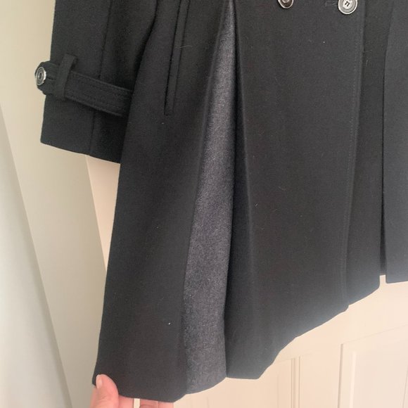 laundry by Shelly Segal Black/Gray Wool Coat - Size 8 - Picture 3 of 15